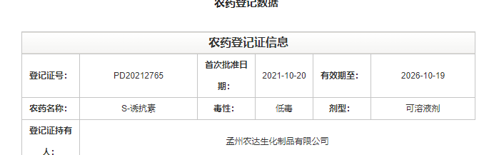喜訊來襲!農達生化再獲農業部公示農藥登記證!(圖2) 喜訊來襲!農達生化再獲農業部公示農藥登記證!(圖2)